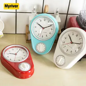 Myriver, антикварный дизайн, простые креативные настенные часы в скандинавском стиле для кухни с бесплатным дыроколом, циферблат, часы с таймером, кварцевые часы