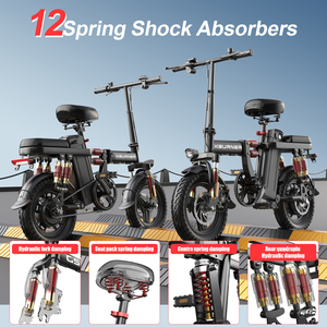 Vélo Électrique <span class=keywords><strong>Pliant</strong></span> Sans Balais à Batterie Lithium 250W, Pneus Larges 14 x 2.125, 48V 15Ah, 25km/h, Confort Tout-Terrain Urbain, Vente en Gros - Product Image 4