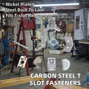 Accessoires de fixation pour profilés en aluminium à rainure en T en acier au carbone, fabriqués par un fabricant professionnel, écrous en T M8 entièrement filetés nickelés - Product Image 2