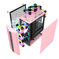 Boîtiers d'ordinateur de jeu PC ATX avec logo personnalisé, RGB, tours avec 8 ventilateurs 12025MM