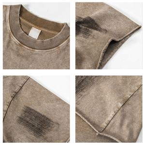 Camiseta TKAN685D Personalizada, Extra Grande, Informal, Gruesa, 100% Algodón, Transpirable, Estilo Urbano para Hombre, Vintage, Lavada a la Piedra - Product Image 2