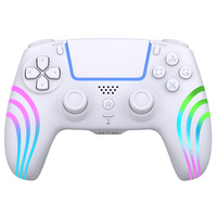 Manette sans fil RGB arc-en-ciel pour PS5, manette de jeu avec vibration, gyroscope 6 axes, panneau tactile, joystick de jeu pour console PS5, accessoire de jeu