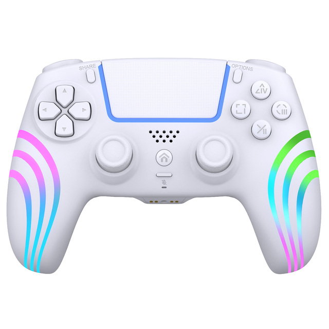 For PC for PS5 Wireless Controller ABS Material Hall-Effect Triggers RGB Lighting Six-Axis Motion Vibration Built-In Microphone