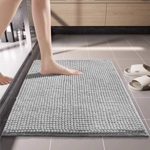 Non-Slip Extra Soft Absorbent Chenille Bath Mats &amp; Rugs-Stain Resistant Machine Washable Solid Color with Hot Adhesive Backing - Product Image 2
