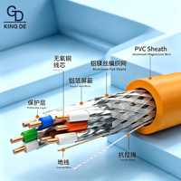 Câble LAN Cat6A LSZH ignifuge 23AWG en cuivre massif 10 Gbit/s, câble Ethernet en vrac à faible émission de fumée et sans halogène pour centre de données