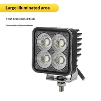 Phare LED haute luminosité de 3 pouces, étanche, pour montant A, DC12-36V, pour pare-chocs avant de moto et 4x4