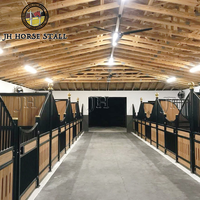 Projet d'écurie pour chevaux JH, panneaux avant en acier pour boxes, aménagement personnalisé, construction de grange équestre pour ferme équine professionnelle