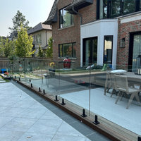 Système de balustrade en verre moderne, pinces en aluminium pour verre, poteaux et embouts pour balustrades, clôtures, terrasses de villas, balcons, piscines