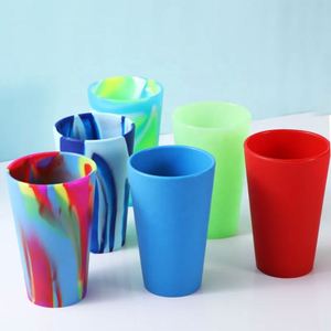 Gobelet en silicone 16 oz de haute qualité, logo personnalisé avec service OEM ODM, prix d'usine, réutilisable, pour les voyages et l'usage quotidien - Product Image 3