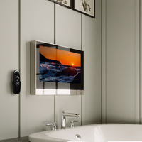 2025 directo de fábrica pantalla táctil de 55 pulgadas espejo de pared rectangular interactivo Tv luz Led impermeable espejo mágico inteligente Tv