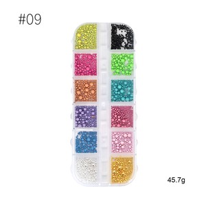 Nail Art <span class=keywords><strong>Macaron</strong></span> Style 12 Grille <span class=keywords><strong>Macaron</strong></span> Colorful Steel Beads Mixed Sizes Small Steel Balls for DIY Nail Decoration Accessories - Product Image 5
