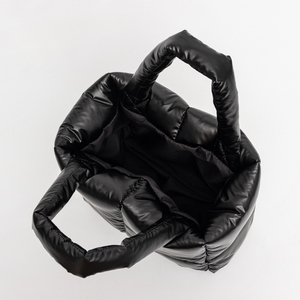 Tas Tote Berlapis Empuk Wanita Kasual, Tas Selempang Bulu Angsa, Tas Tangan Mengembang Hangat dan Lucu untuk Musim Dingin - Product Image 3