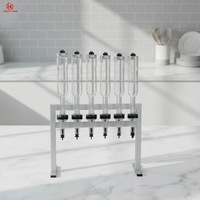 Ensemble de distributeurs de parfum de table minimalistes en argent avec bouteilles de 375 ml, présentoir de bar à parfums pour mariages et magasins de détail