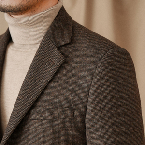 Giacca da Uomo Autunnale in 30% Lana, Slim Fit, Casual, con Risvolto a Tacca, Alta Qualità, Monopetto con Spacco Centrale Posteriore - Product Image 4