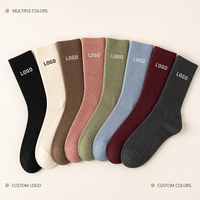 Chaussettes en coton côtelé personnalisées avec logo Glacier pour hommes, vente en gros, faible MOQ, fabricant OEM, haute qualité