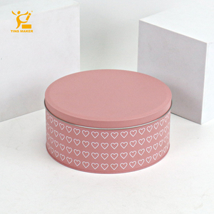 Tinsmaker bán buôn biểu tượng tùy chỉnh cấp thực phẩm bánh ngọt <span class=keywords><strong>Cookie</strong></span> tin có thể Vòng Vàng Hồng rỗng kim loại hộp thiếc Container có nắp đậy - Product Image 2