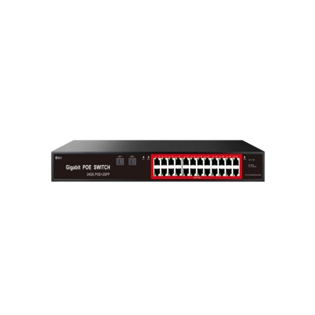 Standard New Desktop  24+2 Port POE Switch with Gigabit Power Supply