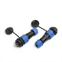 Conector de Enchufe de Nylon Impermeable para Exteriores de 7 Pines, 3 Núcleos y 5 Posiciones SD16 para Automoción y Maquinaria Industrial
