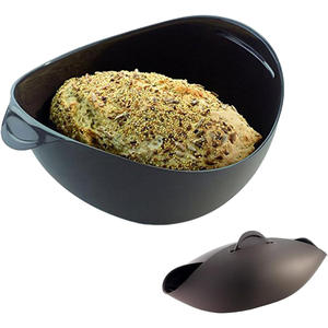 Recipiente para Horno de Microondas de Acero Inoxidable Resistente al Calor con Revestimiento Cerámico Antiadherente, para Pan, Panecillos, y Vaporera de Verduras - Product Image 1