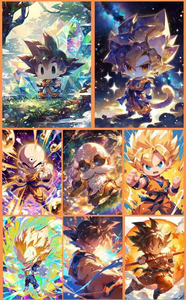 DM Wholesale DragonB Saiyan Anime A5 <span class=keywords><strong>Carte</strong></span> grand format avec estampage doré givré, Carton maître <span class=keywords><strong>de</strong></span> 65 paquets, pour collection hobby et vente au détail - Product Image 3