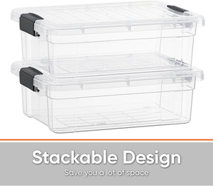 Wholesale 34L Clear PP Injection-Molded Rectangle <b>Storage</b> <b>Box</b> with Wheels for Clothing - Product Image 3