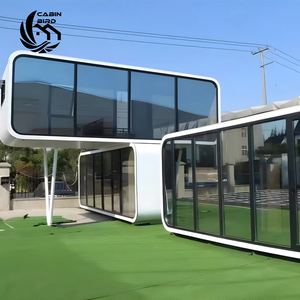 Cabina modular prefabricada impermeable de lujo de 40 pies Apple Pod House con terraza insonorizada Mobile Tiny Home - Product Image 1