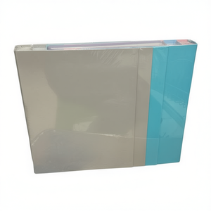 Four Hole Folder 6U A4 Clear Plastic With Blue Side Panel For Office Use - Product Image 2