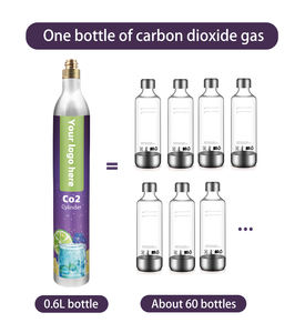 <span class=keywords><strong>Bouteille</strong></span> <span class=keywords><strong>de</strong></span> CO2 en aluminium <span class=keywords><strong>de</strong></span> 0,6 L (450 g) pour appareil à eau gazeuse - Haute pression (250 bars), compatible avec connexion rapide - Product Image 3