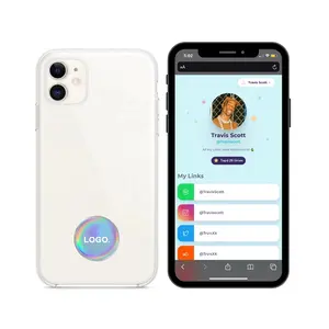 Adesivo epóxi nfc compartilhamento instantâneo etiquetas compartilhamento de mídia social para telefone nfc adesivos