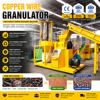 Machine de granulation de câbles en cuivre avec séparateur d'air pour la récupération de cuivre de haute pureté