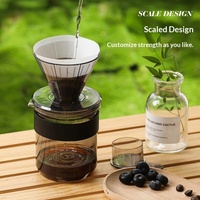 Kit de café portable 3-en-1 de style japonais avec balance, en plastique épaissi, pour infusion manuelle, tasse de voyage, design moderne et minimaliste