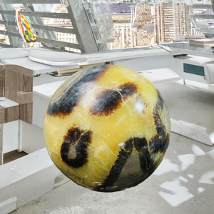 Factory Wholesale Bulk Polished Natural Septarian <b>Sphere</b> <b>Crystal</b> Crafts with UV Printing Healing Ball for Decoration - Product Image 3