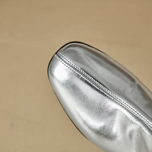 Mode plissé femmes bottes longues 2025 automne hiver élégant robe de soirée mi <span class=keywords><strong>talon</strong></span> Sexy dame sur le genou bottes or grandes tailles 46 - Product Image 6