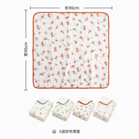 Couverture d'emmaillotage pour bébé en coton de bambou double couche tricotée, anti-acariens, motif dessin animé, personnalisable OEM/ODM, vente en gros