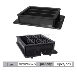 40*40*160 mét Đen nhựa ba gang xi măng vữa lăng kính khuôn/bê tông Cube khuôn 50 cái/hộp - Product Image 2