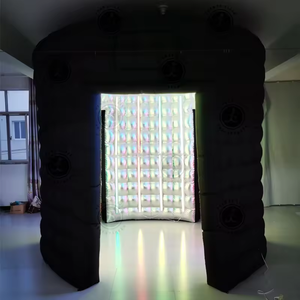 Château gonflable portable noir <span class=keywords><strong>pas</strong></span> <span class=keywords><strong>cher</strong></span> avec lumière LED pour selfie, <span class=keywords><strong>cube</strong></span> <span class=keywords><strong>photo</strong></span> 360, photomaton gonflable, tente de photographie - Product Image 6