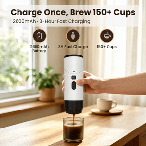 เครื่องชงกาแฟพกพา Kingze 3 in 1 แบบไร้สาย ชาร์จไฟได้ ใช้ได้กับแคปซูล <span class=keywords><strong>Nespresso</strong></span> และกาแฟบด - Product Image 4