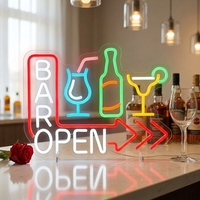 Panneau néon LED Zhilin à prix d'usine, personnalisable en acrylique/acier inoxydable, étanche IP65, taille/couleur personnalisables pour bar, avec certifications CE RoHS