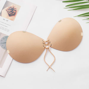 Thai femmes Sexy nouveau soutien-gorge collant Offre Spéciale dos <span class=keywords><strong>nu</strong></span> Invisible rembourré tasse pleine tasse avec poids d'air Push-Up sans couture rassemblement soutien-gorge - Product Image 4