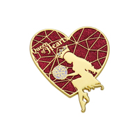 Épinglette en métal émaillé personnalisée avec technique de marquage, logo personnalisé, badge souvenir d'amour pour femme/petite amie, couleur et taille personnalisables