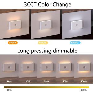 USBC xuống tường đèn treo tường hoàng hôn đến bình minh cảm biến chuyển động từ gắn pin có thể sạc lại đèn ban đêm nhà dẫn ánh sáng tủ - Product Image 3