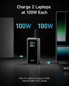 Anker Prime 20000mAh พาวเวอร์แบงค์ 200W GaNPrime PowerCore พร้อมเครื่องชาร์จพกพา 3 พอร์ตความจุสูงสำหรับ A1336 200W ความเร็วสูง - Product Image 2