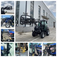 Traktor Pertanian Eropa 75HP 4WD dengan Mesin Yunnei Euro 5, Kabin AC E-Mark untuk Penggunaan Pertanian Profesional DONOL