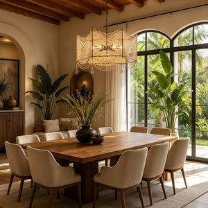 Modern Luxury Crystal Chandelier Pendant <b>Light</b> Decorative Hanging Lamp for <b>Dining</b> Room Hotel Villa - Product Image 4