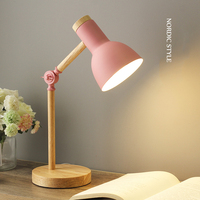 Mini lampe de bureau LED pliable en bois de style nordique, créative et de haute qualité, protection oculaire, lecture, nouveauté, lampe de table AC
