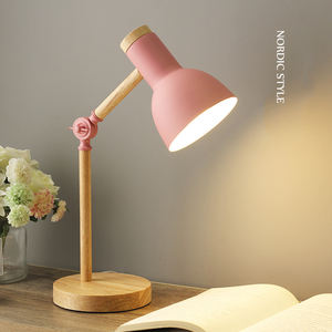 Mini di alta qualità creativa nordico in legno di arte in ferro a LED pieghevole semplice lampada da tavolo per la lettura di protezione degli occhi lampada da tavolo - Product Image 5