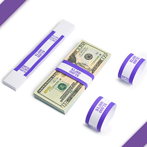 Sangles à monnaie ABA assorties de 9 couleurs avec papier kraft résistant et adhésif puissant pour l'emballage de billets - Product Image 6