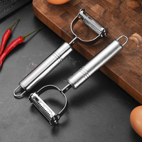 Goedkope multifunctionele gadget van roestvrij staal: fruit- en groenteschiller, wortelrasp, schilmesje