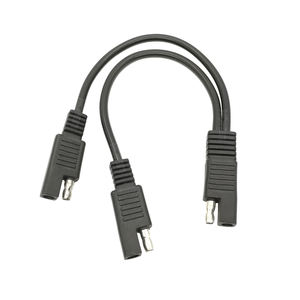 2ピン 1対2 SAEコネクタ Yスプリッター充電プラグ延長ケーブル配線ハーネス - Product Image 2