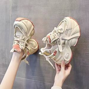 Modelo Más Vendido 2025 - Zapatillas Deportivas para Mujer Otoño/Invierno/Primavera, Suela Gruesa, Tacón Elevado Incorporado, Malla Transpirable - Product Image 2